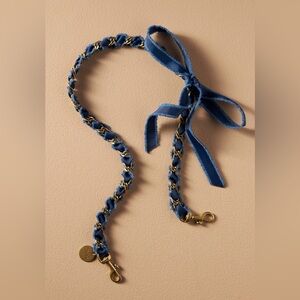 Clare V Navy Frayed Ribbon Chain Shoulder Strap - NWT